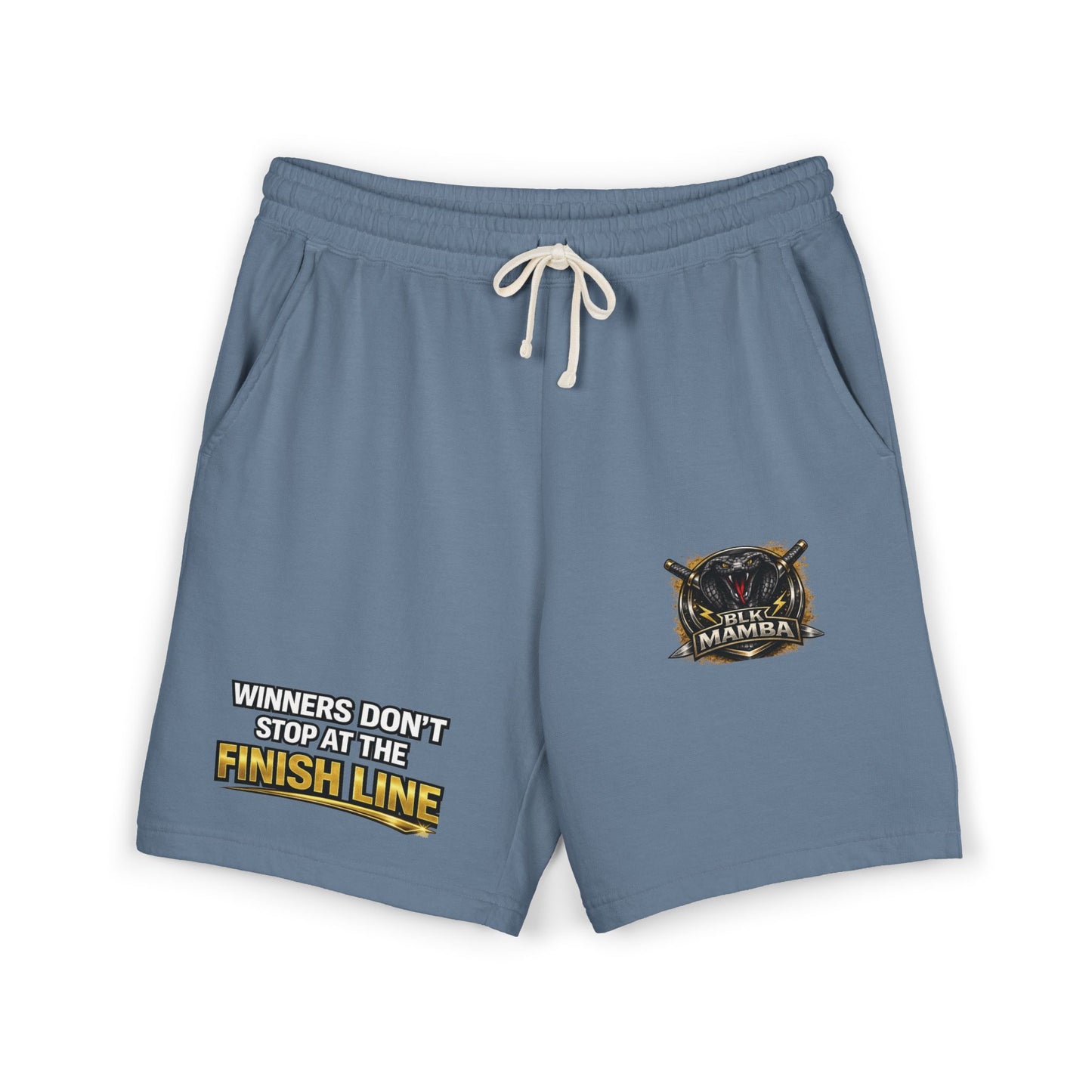 BLK MAMBA-Dyed Lightweight Fleece Sweat Shorts