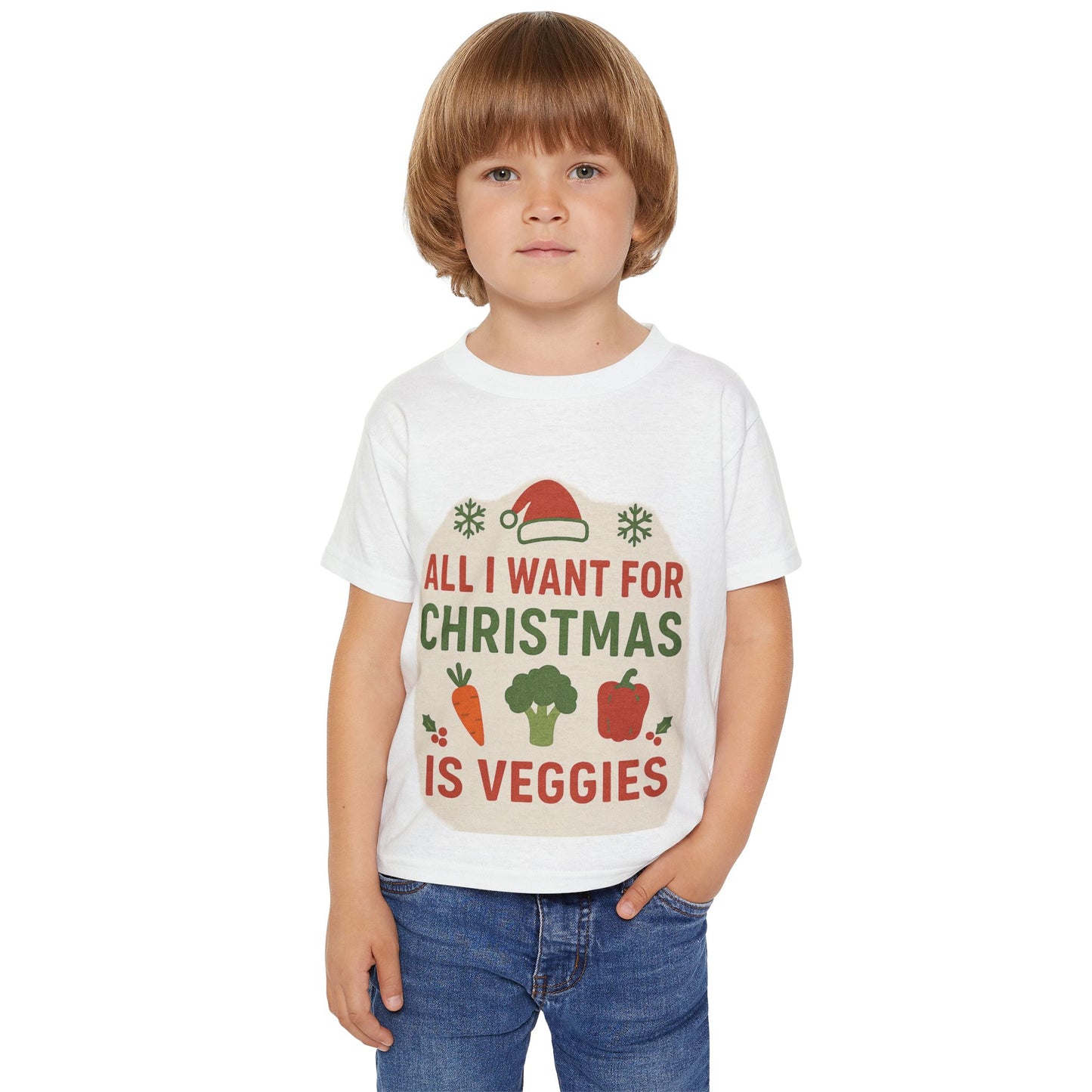 Cute Toddler Christmas Tee - All I Want for Christmas is Veggies - Holiday Gift for Kids, Toddler Shirt, Fun Christmas Apparel, Veggie [...]