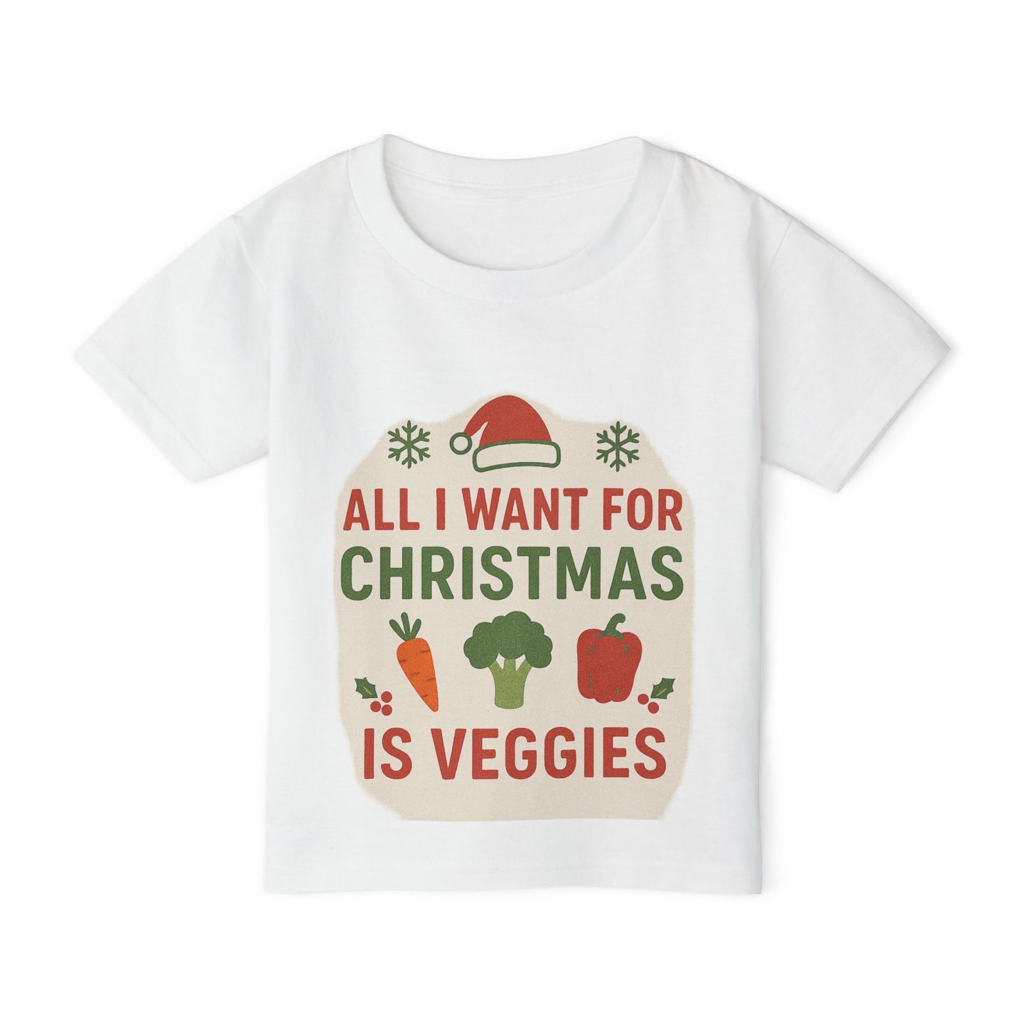 Cute Toddler Christmas Tee - All I Want for Christmas is Veggies - Holiday Gift for Kids, Toddler Shirt, Fun Christmas Apparel, Veggie [...]