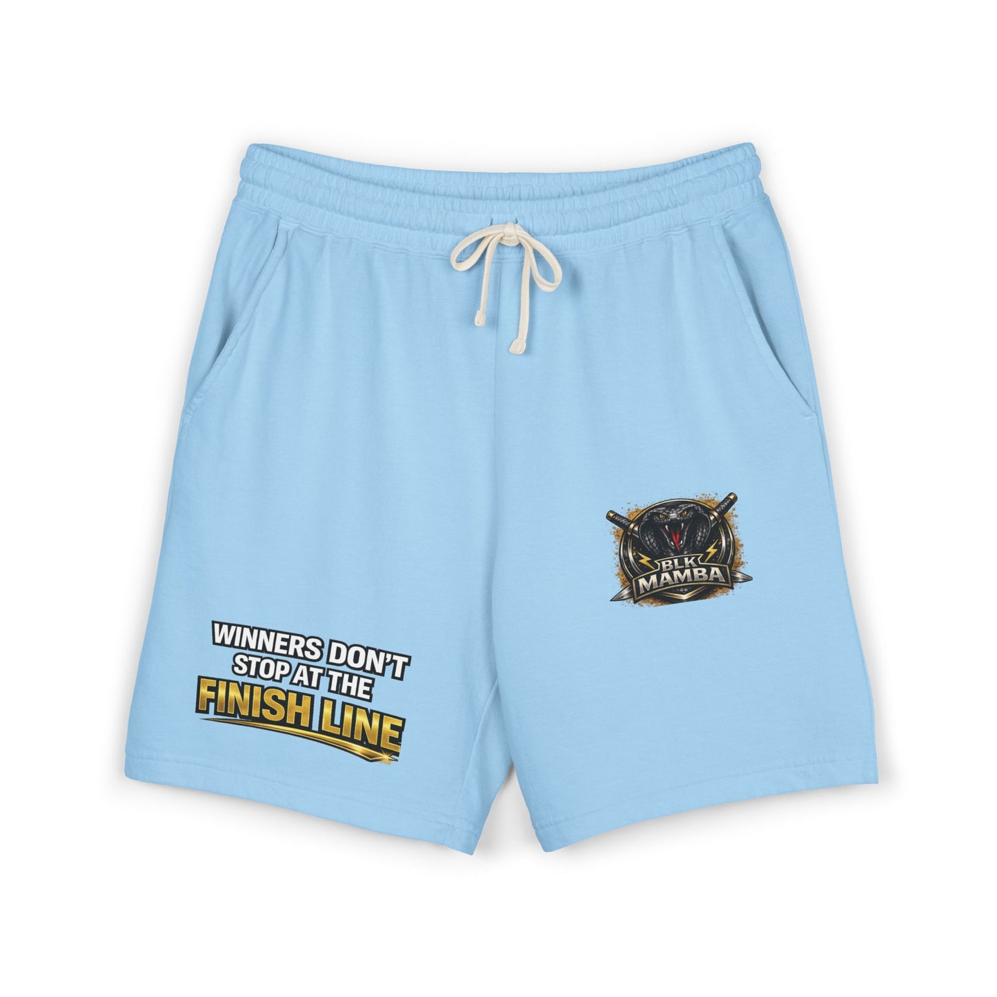 BLK MAMBA-Dyed Lightweight Fleece Sweat Shorts