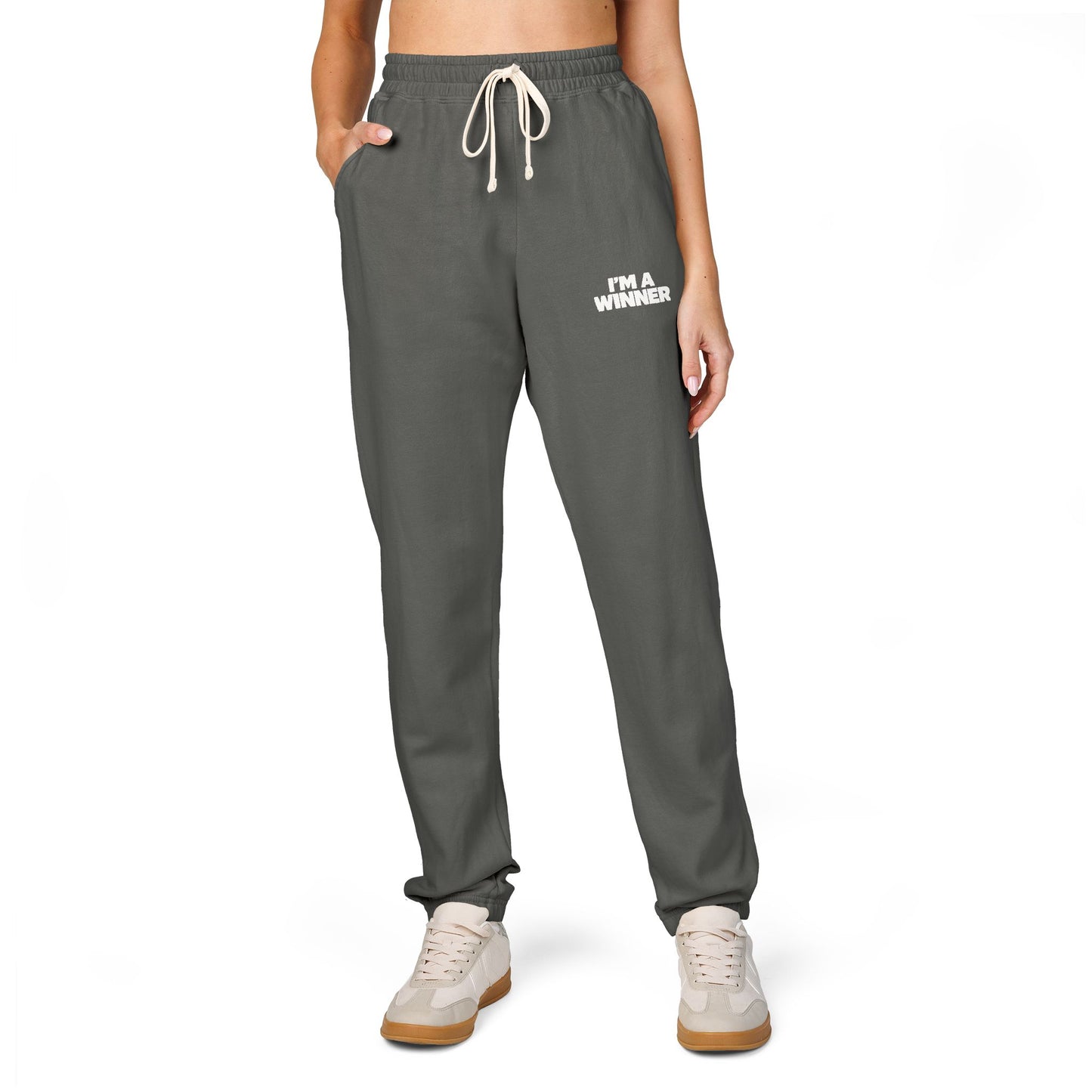 BLK MAMBA-Garment-Dyed Fleece Sweatpants