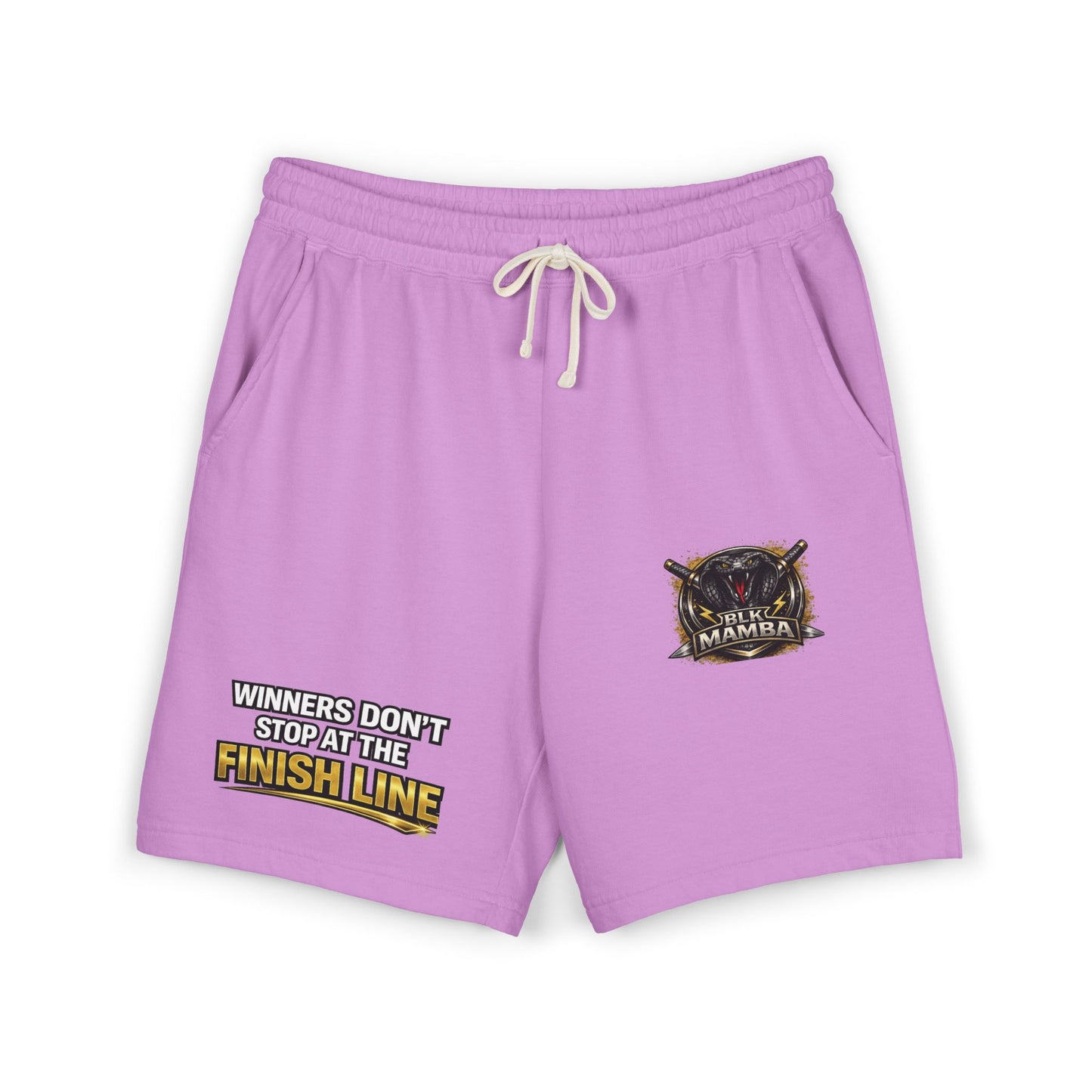 BLK MAMBA-Dyed Lightweight Fleece Sweat Shorts
