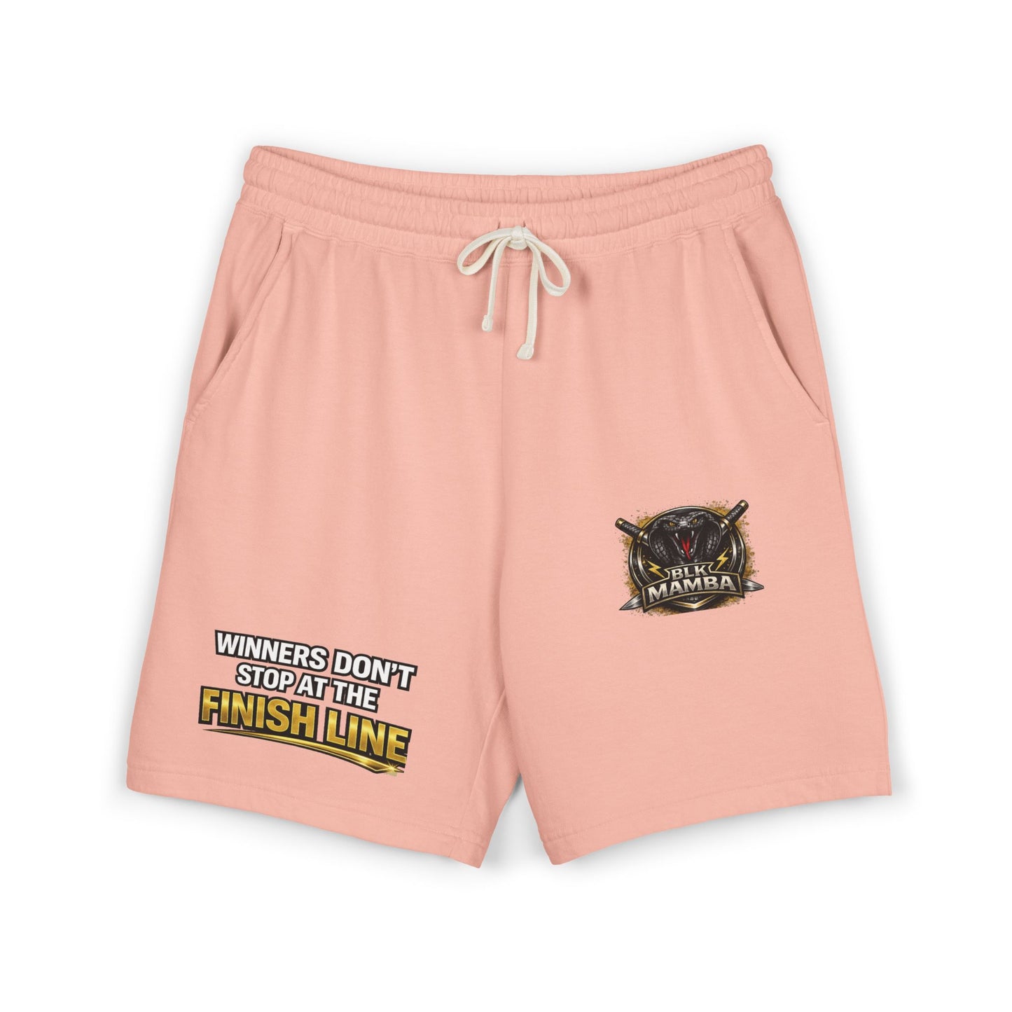 BLK MAMBA-Dyed Lightweight Fleece Sweat Shorts