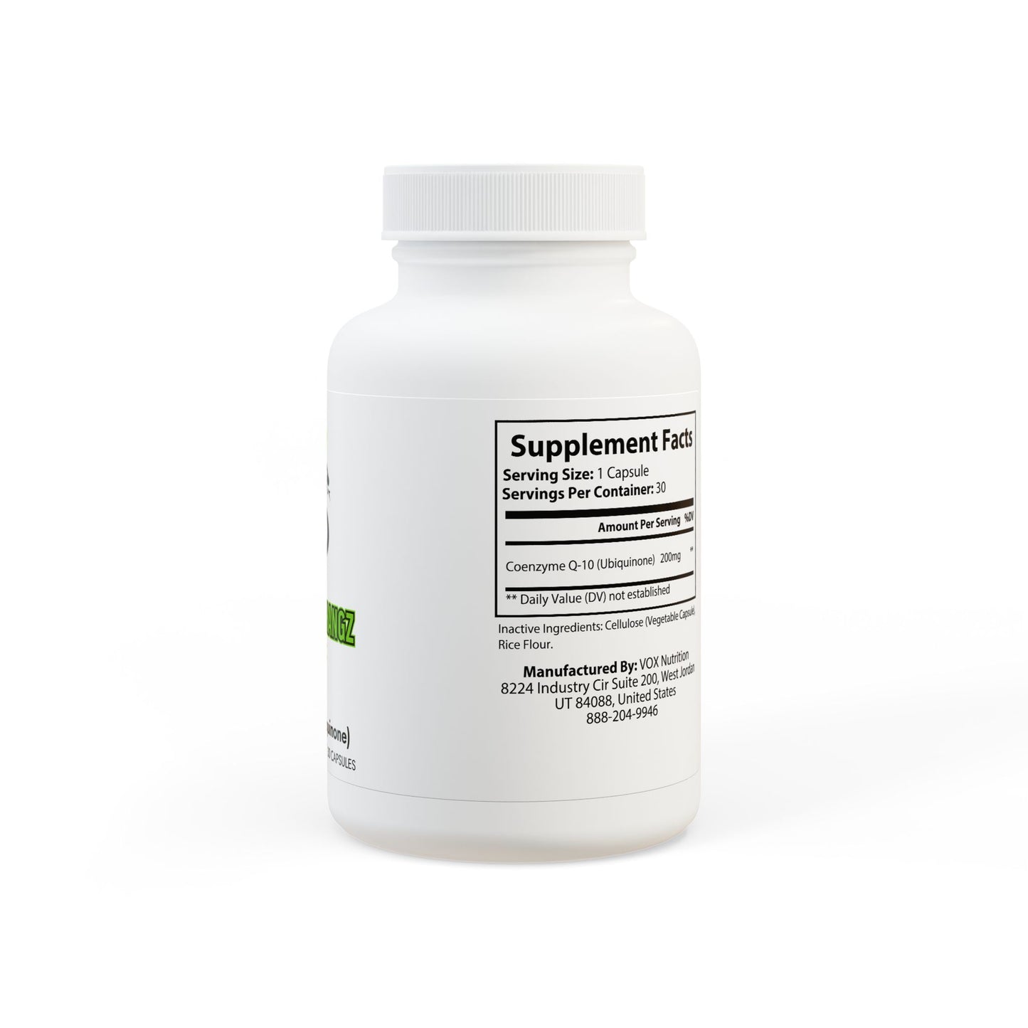 CoQ10 (Ubiquinone) Supplement (30 Capsules)